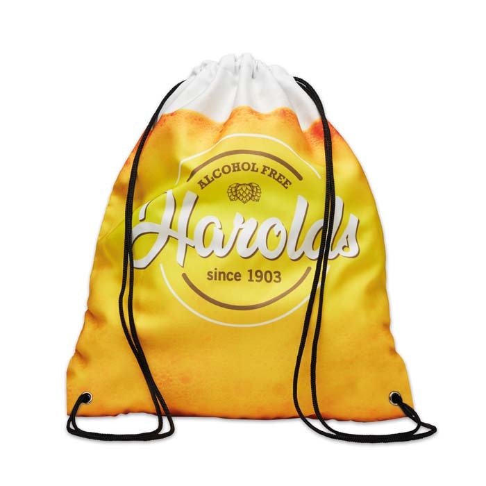 Mochila de cuerdas de poliéster de sarga, tacto suave