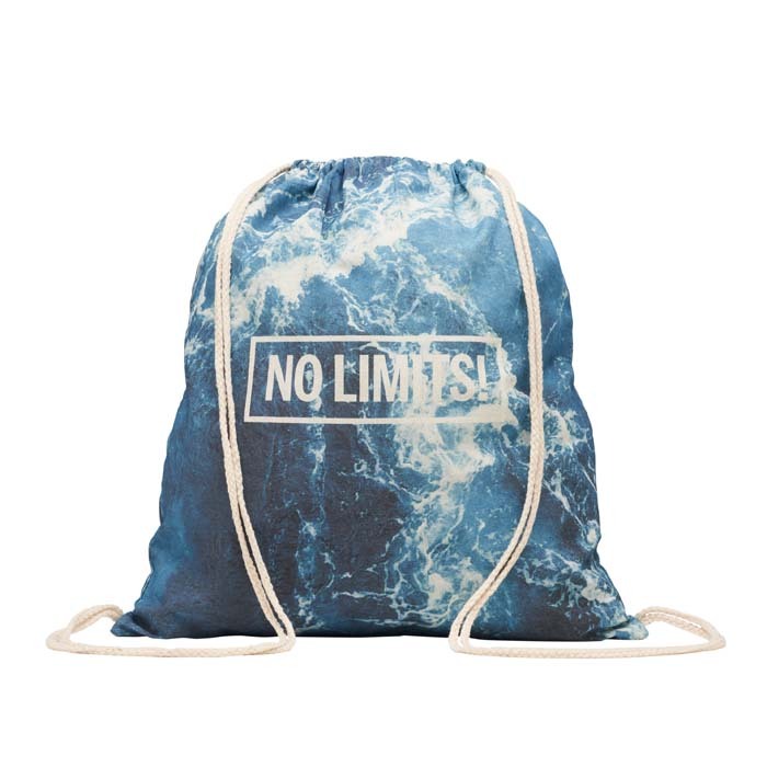 Mochila de cuerdas de algodón (37x41cm).