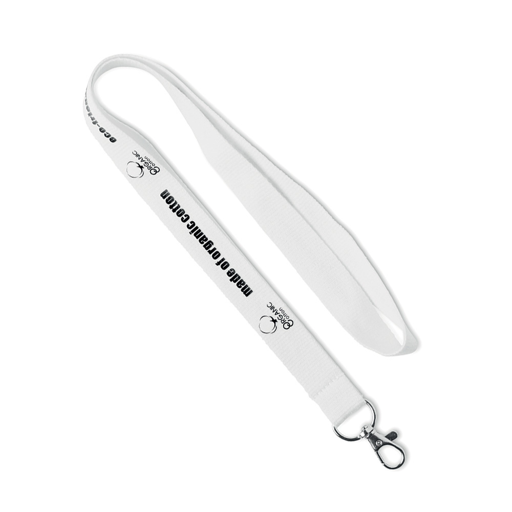 Lanyard en coton biologique sérigraphié