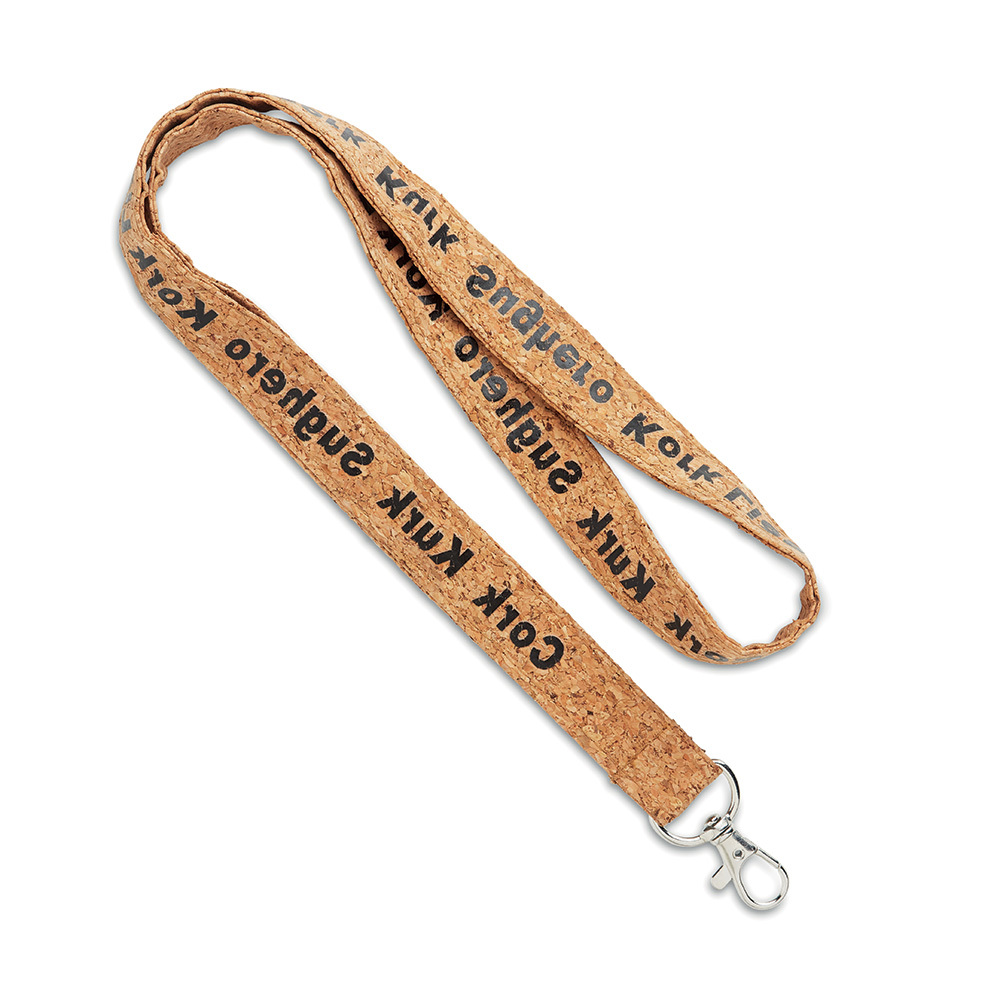 Lanyard en liège sérigraphié