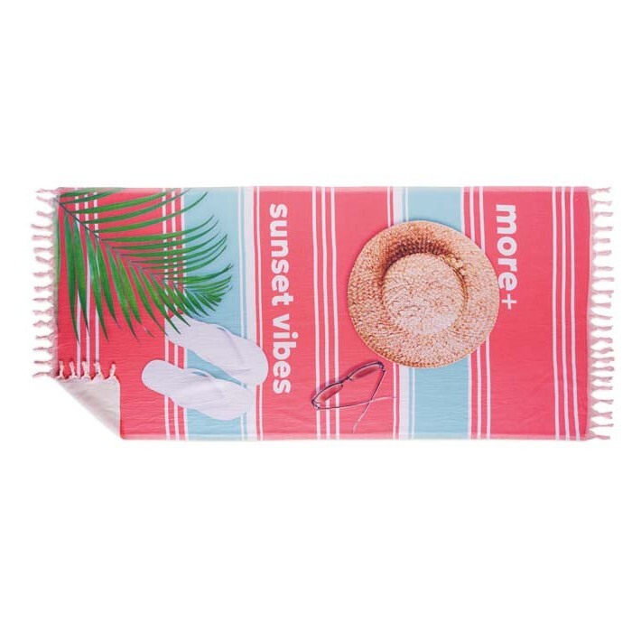 Toalla Hammam a todo color en polialgodón de 280 g/m².